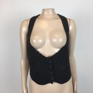 Free People Dark Gray Sweater Vest